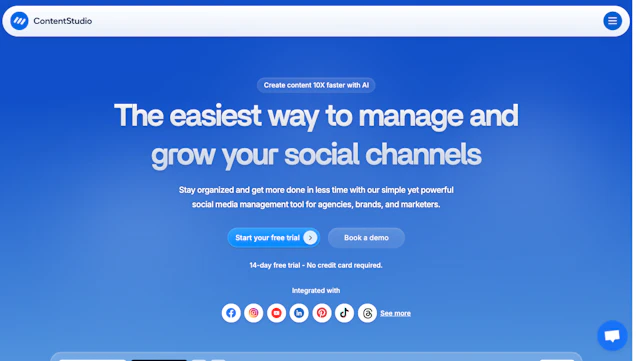 ContentStudio AI - AI Tool Logo & Interface