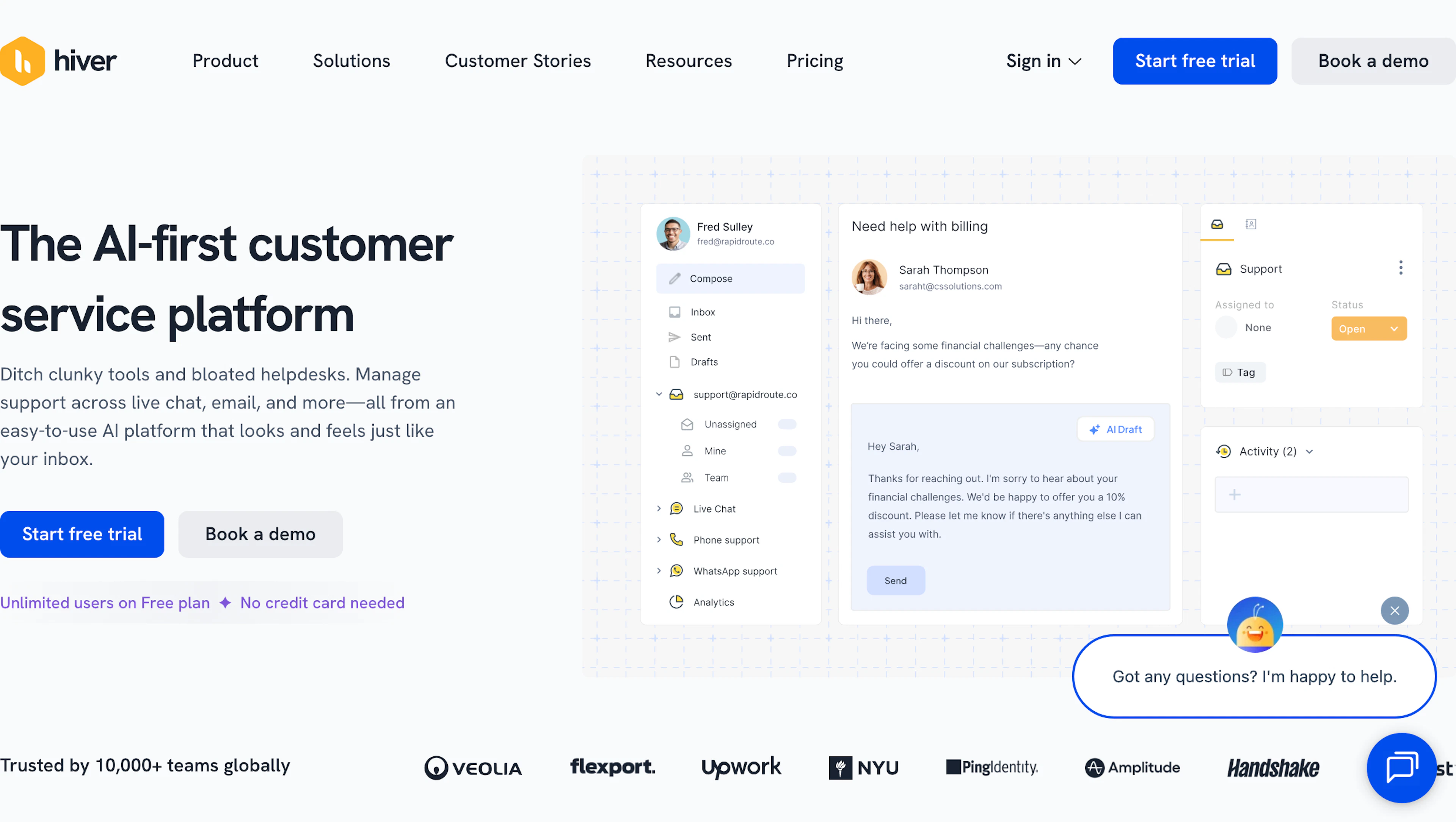 Hiver - AI Tool Features, UI & Interface Overview
