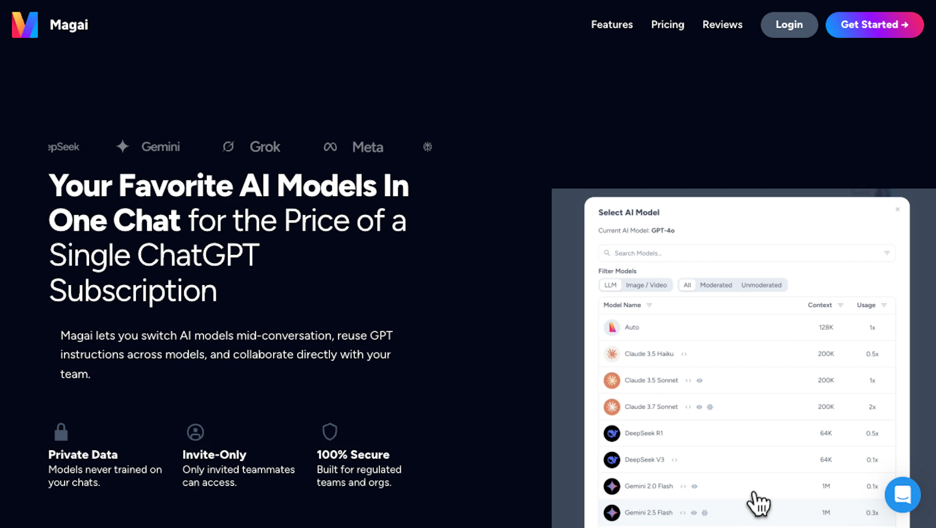 Magai - AI Tool Logo & Interface Preview