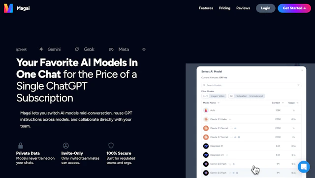 Magai - AI Tool Logo & Interface