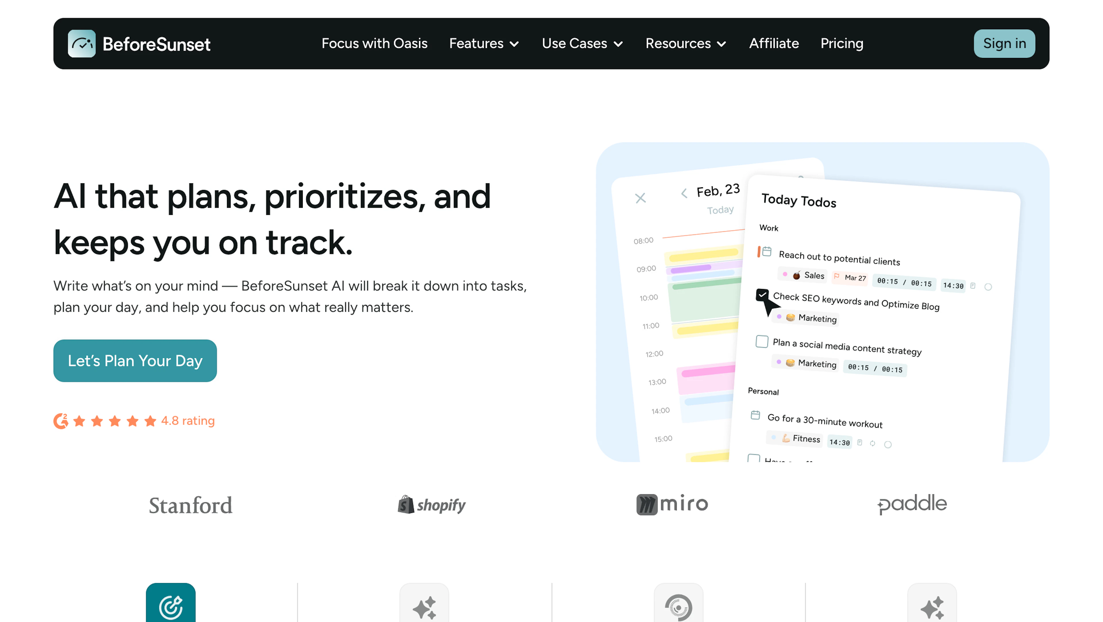 BeforeSunset AI - AI Tool Features, UI & Interface Overview
