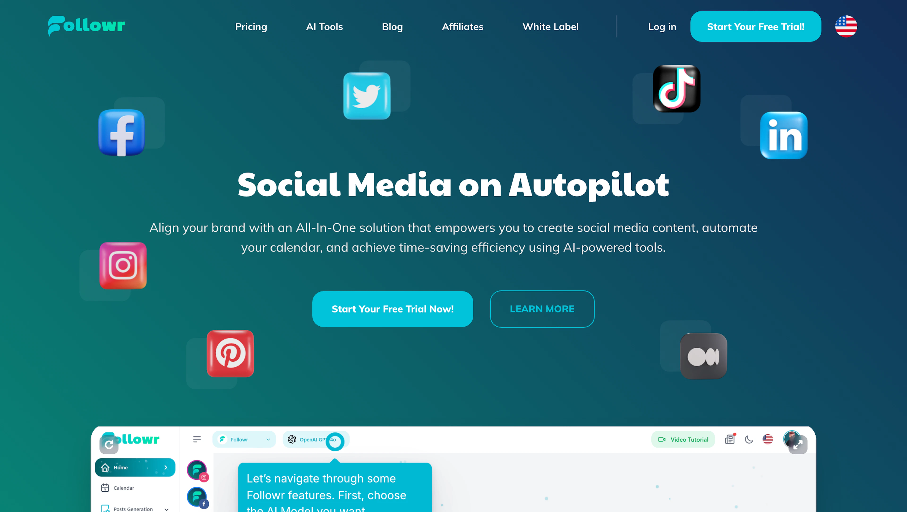 Followr - AI Tool Features, UI & Interface Overview