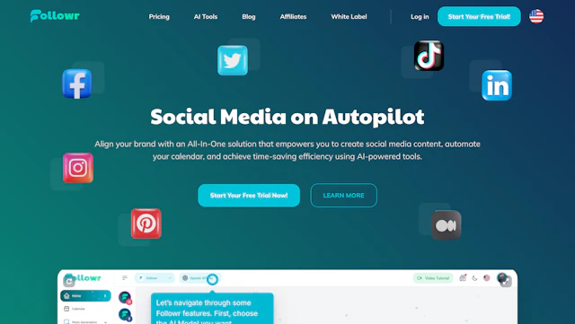 Followr - AI Tool Logo & Interface