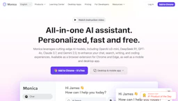 Monica - AI Tool Profile and Logo Preview