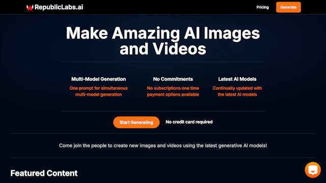 RepublicLabs - AI Tool Logo & Interface