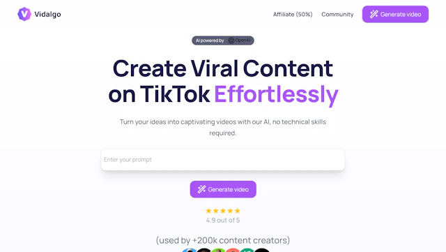 Vidalgo - AI Tool Logo & Interface