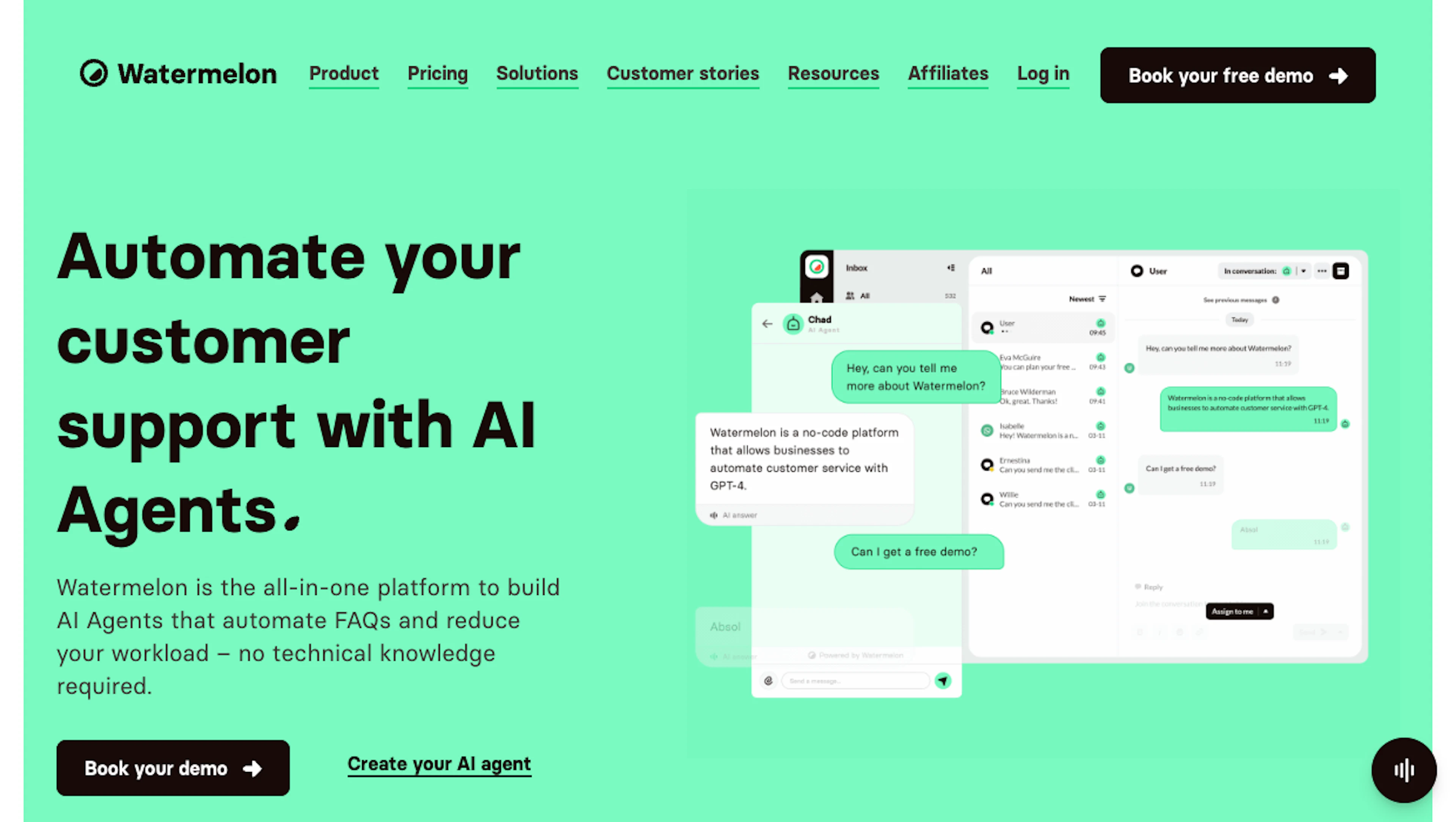 Watermelon - AI Tool Features, UI & Interface Overview