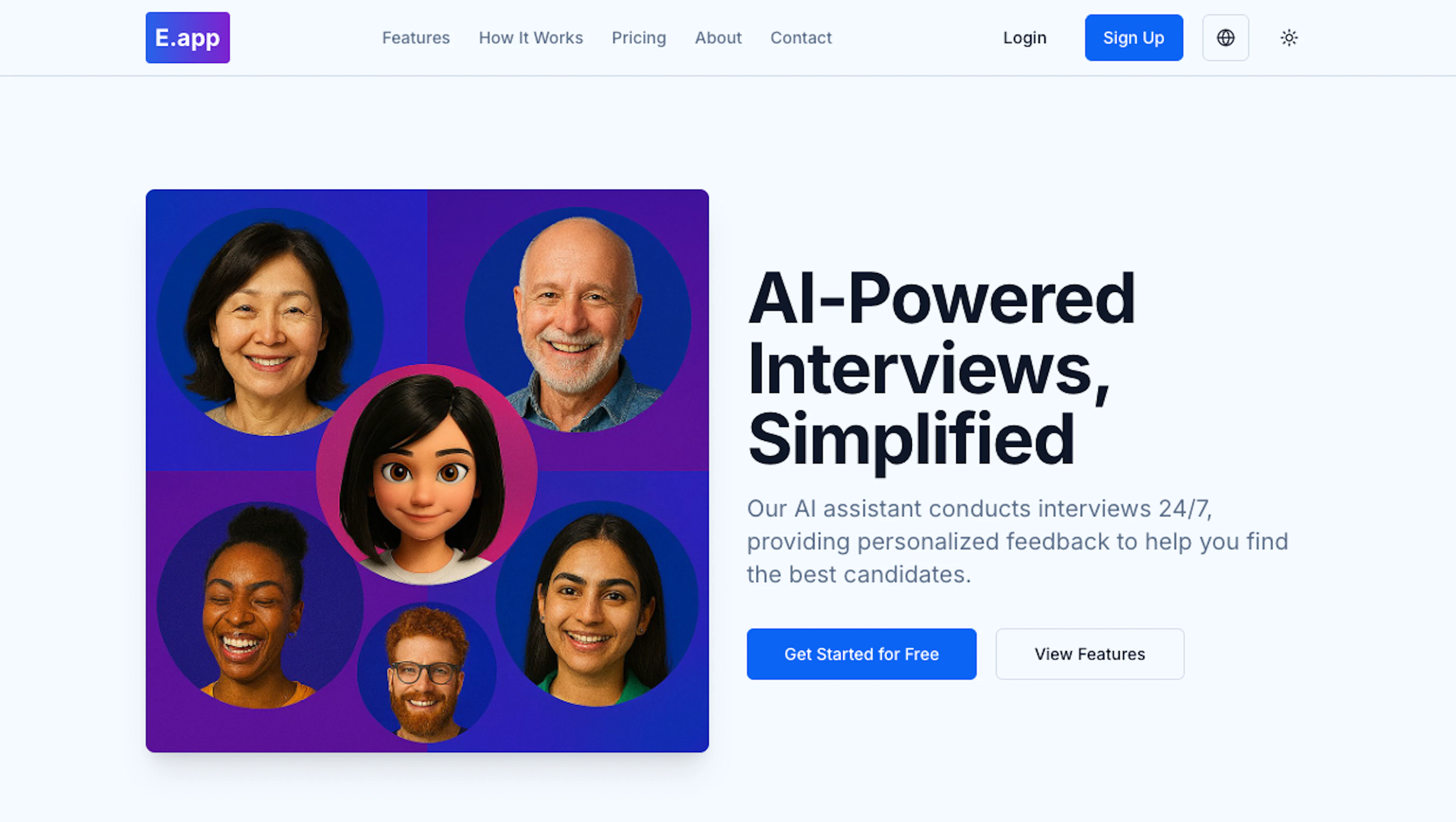 Entrevista App - AI Tool Features, UI & Interface Overview