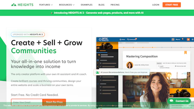 HEIGHTS AI - AI Tool Logo & Interface