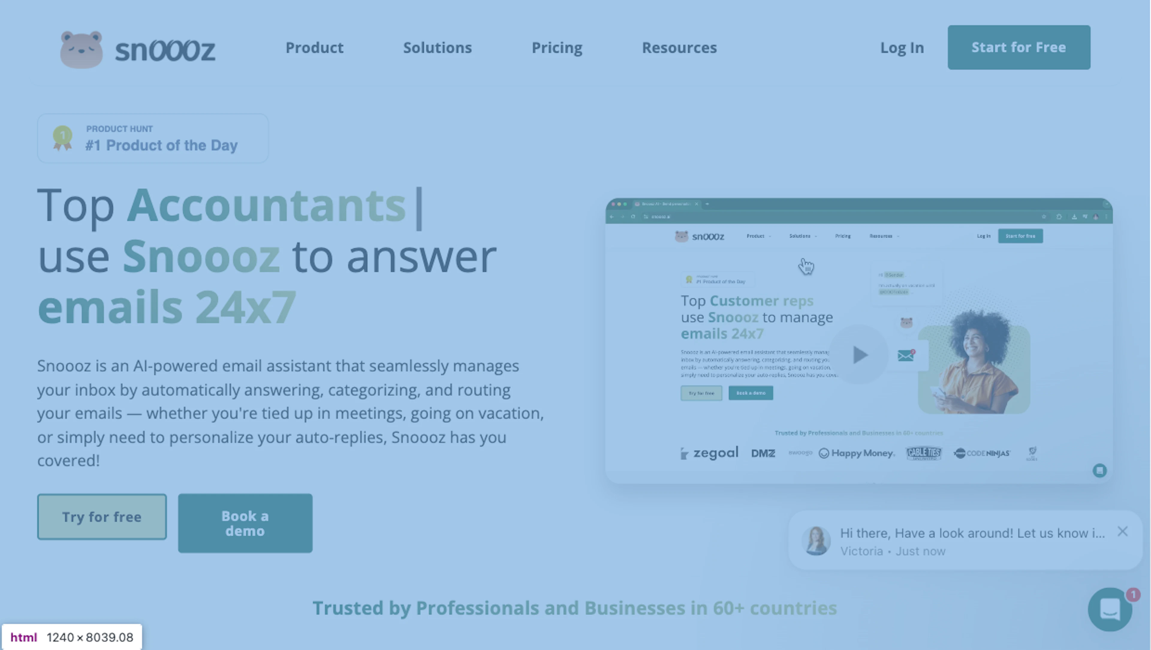 Snoooz - AI Tool Features, UI & Interface Overview
