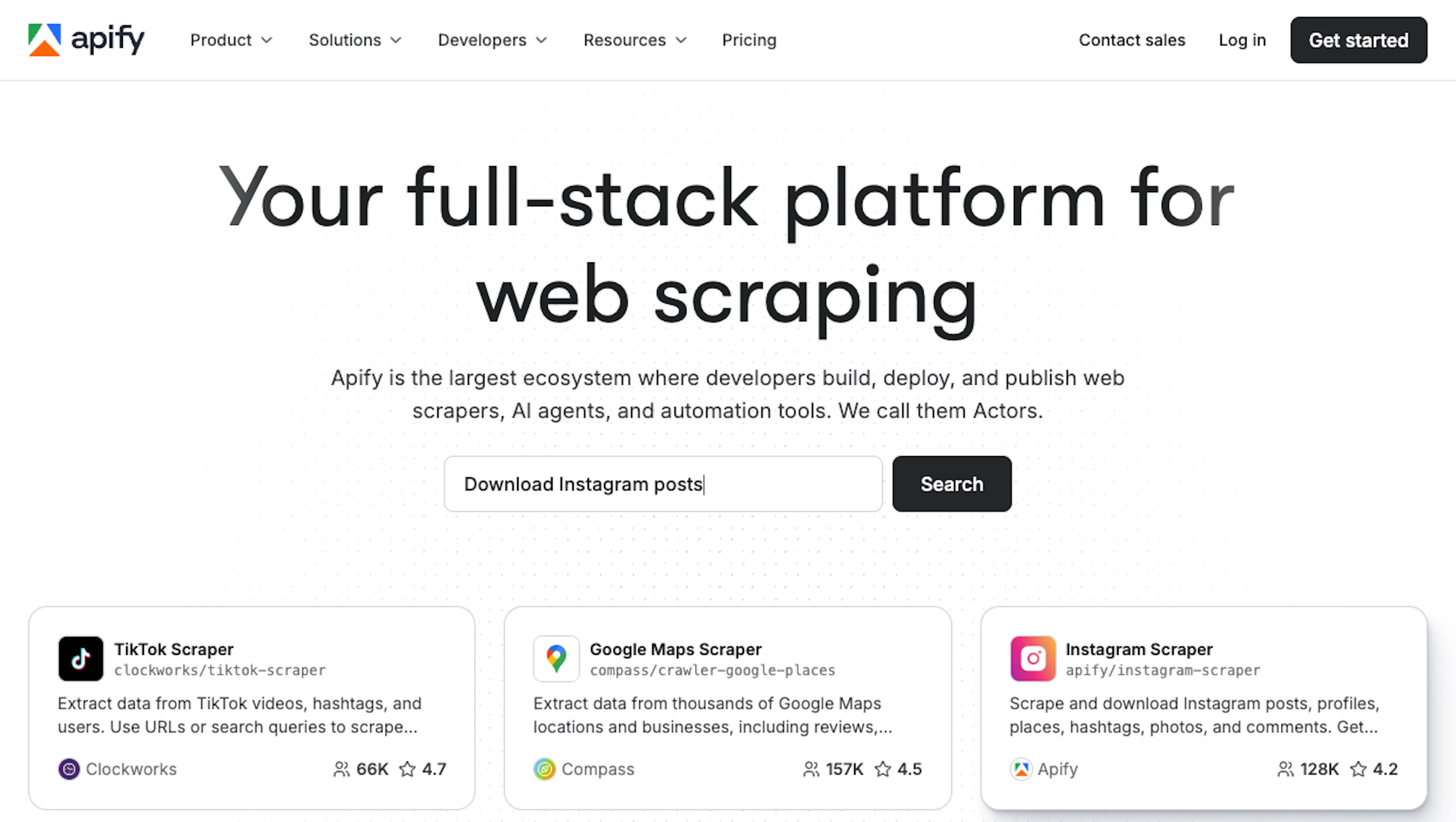 Apify - AI Tool Features, UI & Interface Overview