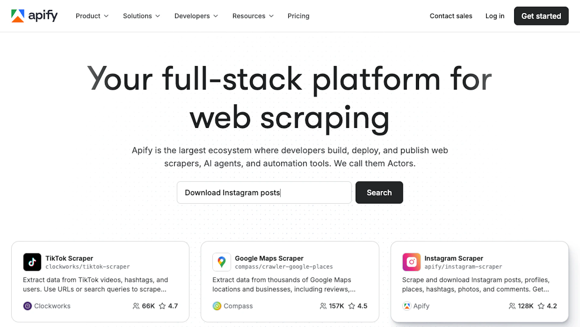 Apify - AI Tool Features, UI & Interface Overview