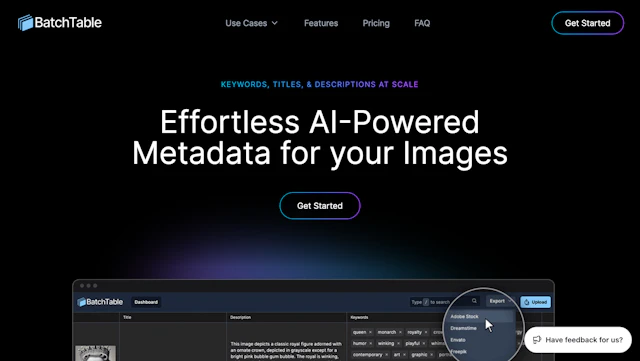 BatchTable - AI Tool Logo & Interface