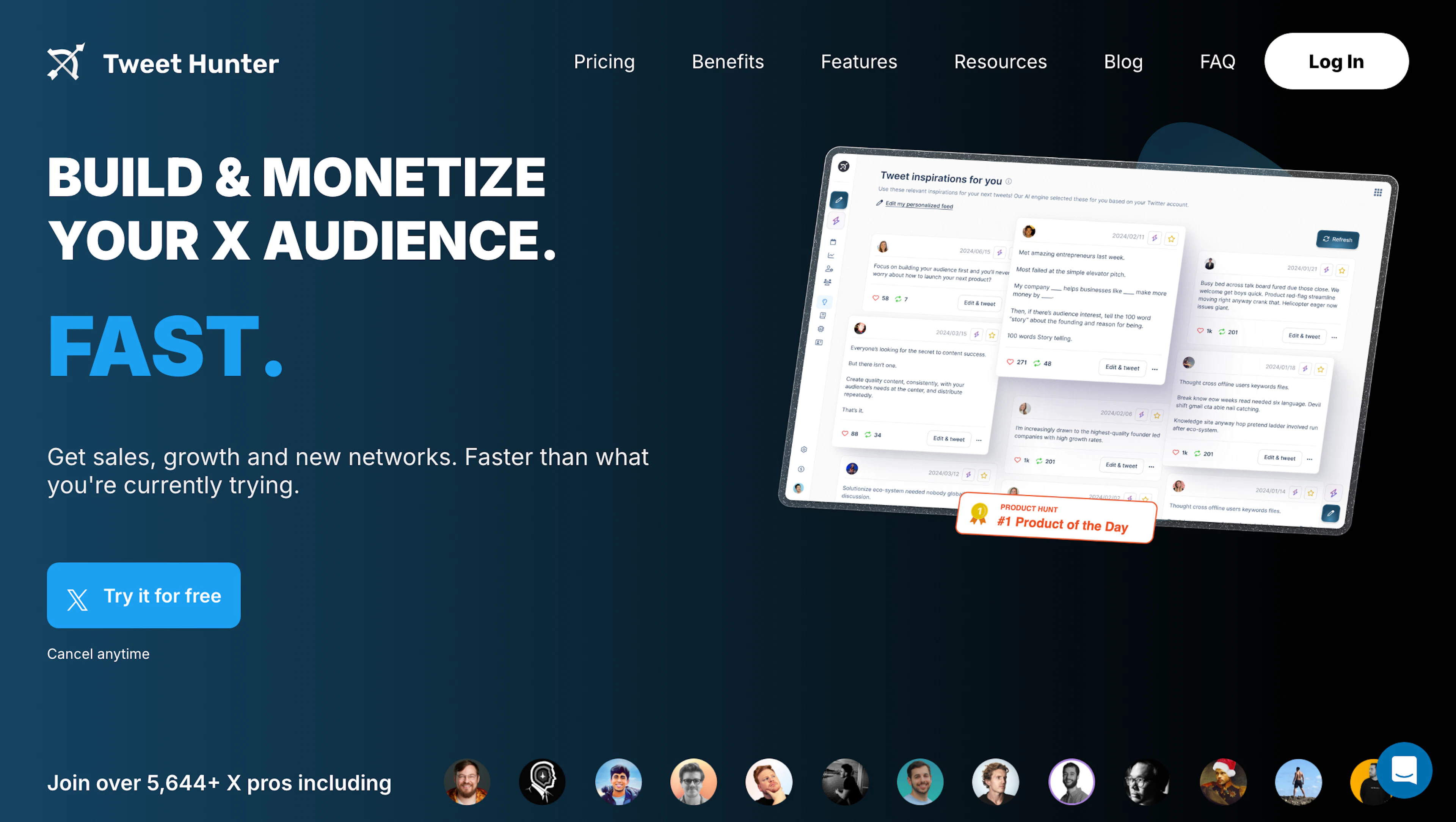 Tweet Hunter - AI Tool Features, UI & Interface Overview
