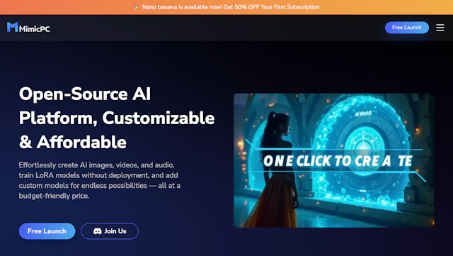 MimicPC - AI Tool Logo & Interface
