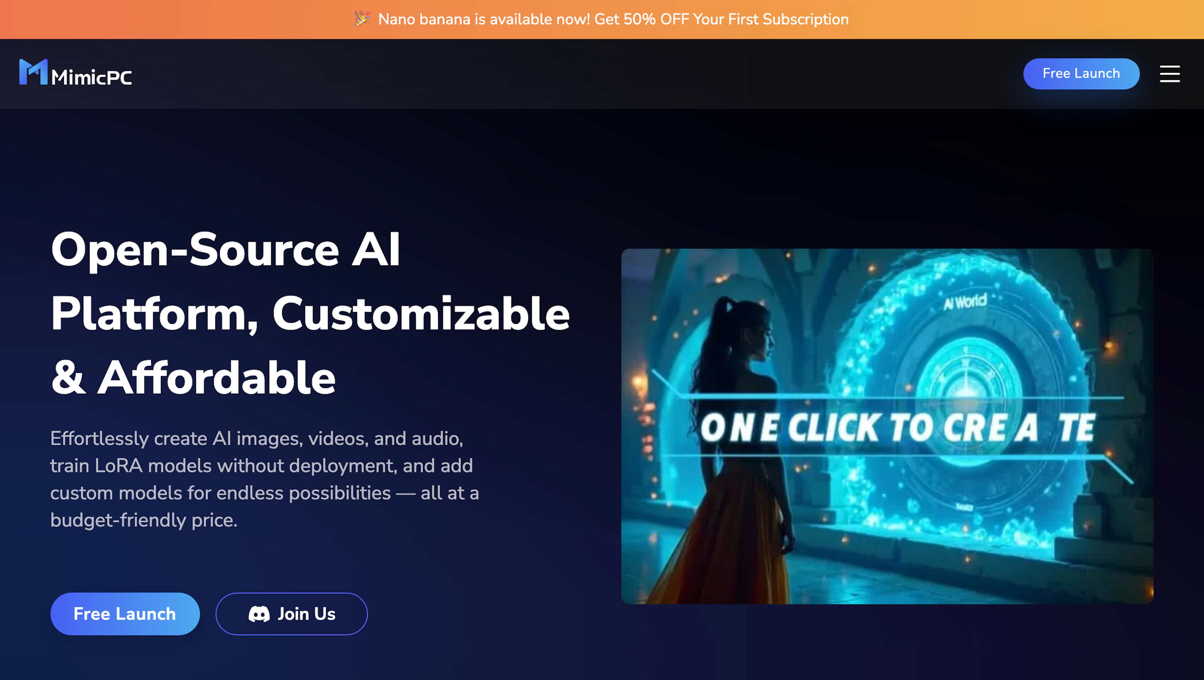 MimicPC - AI Tool Features, UI & Interface Overview