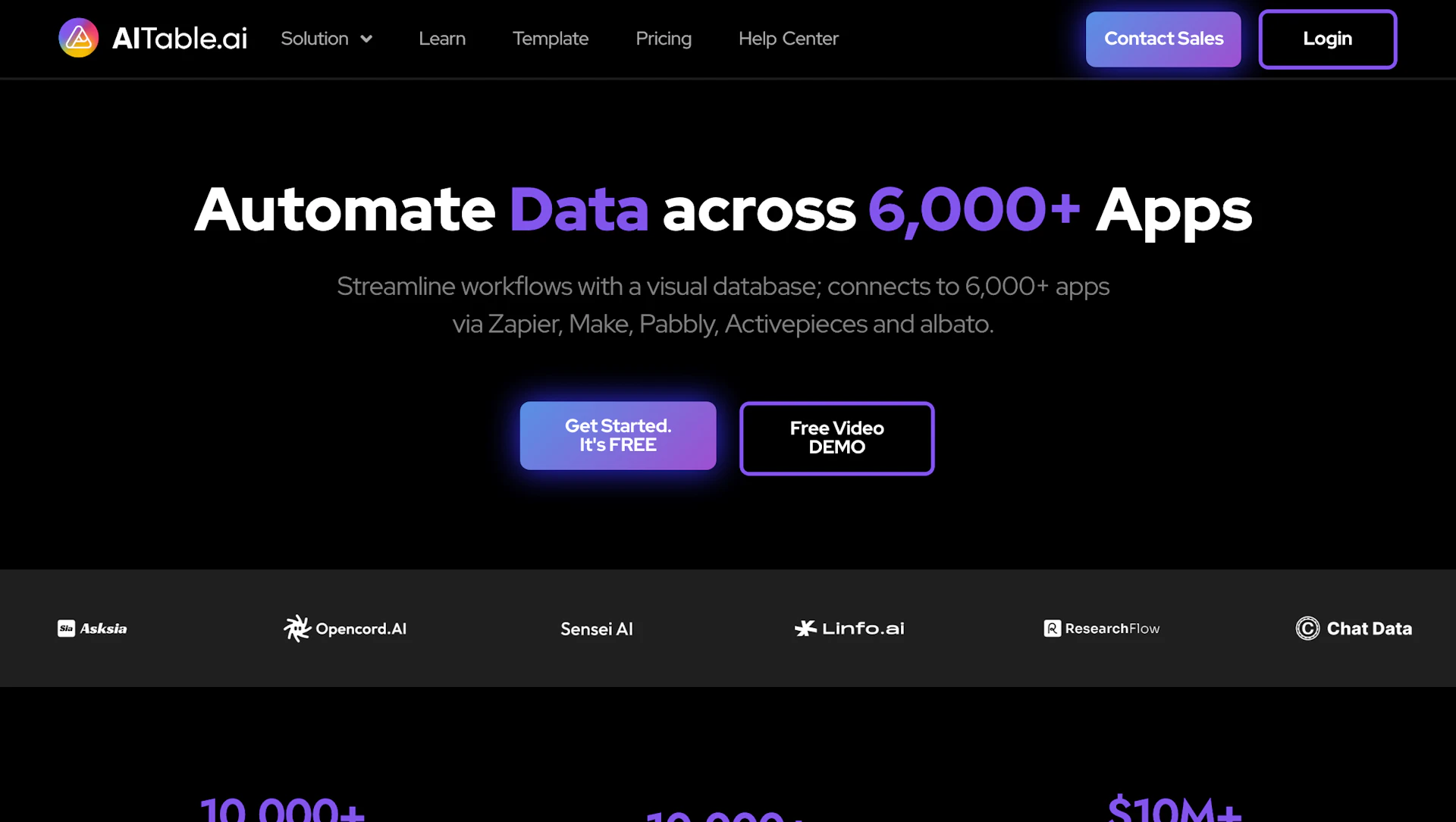 AITable - AI Tool Features, UI & Interface Overview