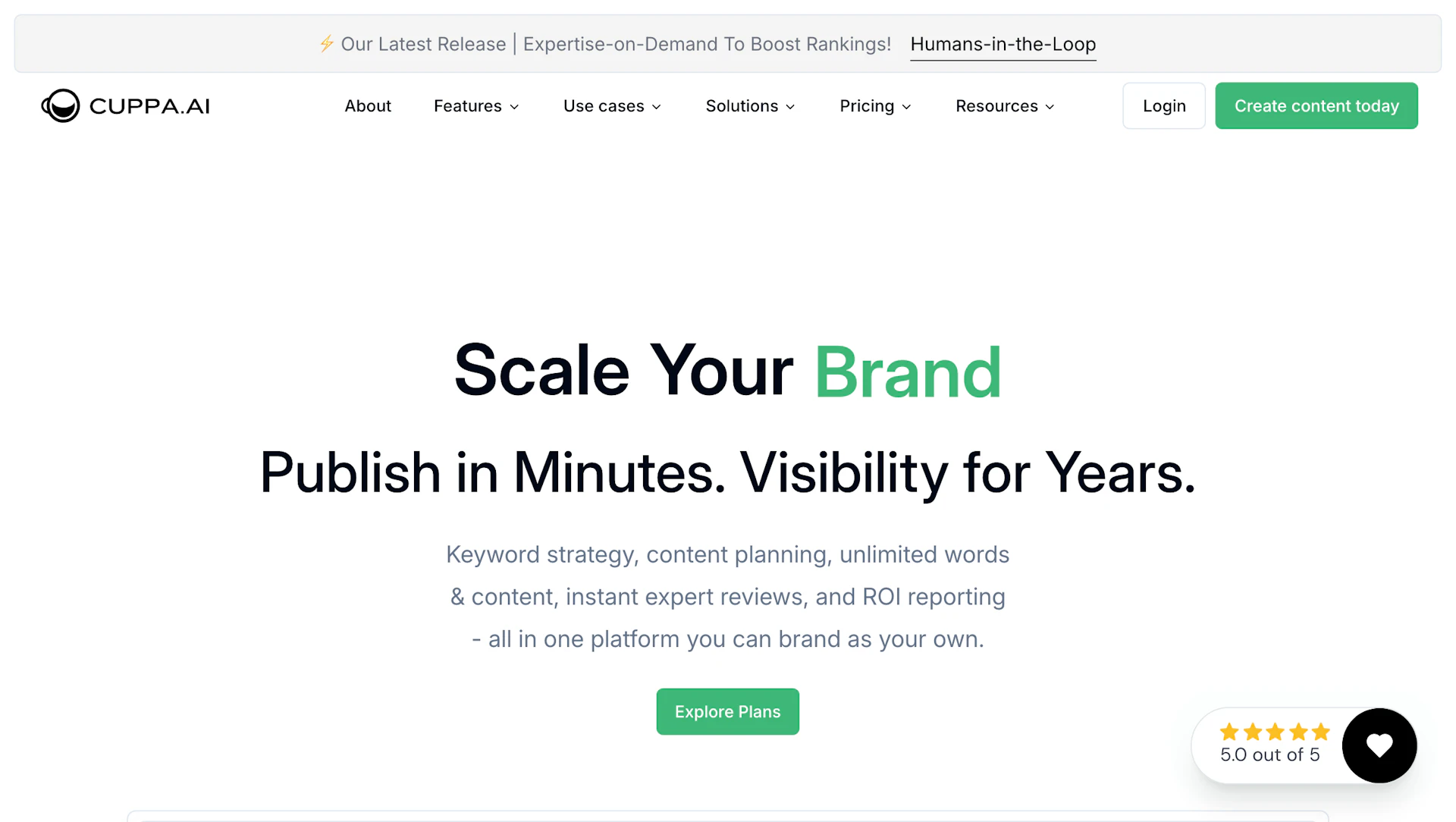 Cuppa - AI Tool Features, UI & Interface Overview