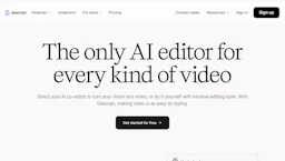 Descript - AI Tool Profile and Logo Preview