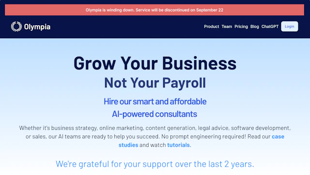 Olympia - AI Tool Logo & Interface