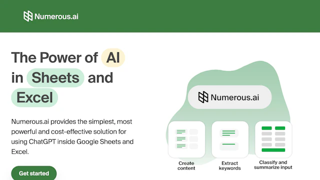 Numerous AI - AI Tool Logo & Interface