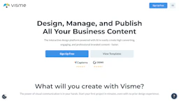 Visme AI - AI Tool Profile and Logo Preview