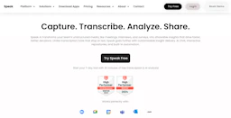 Speak AI - AI Tool Profile and Logo Preview