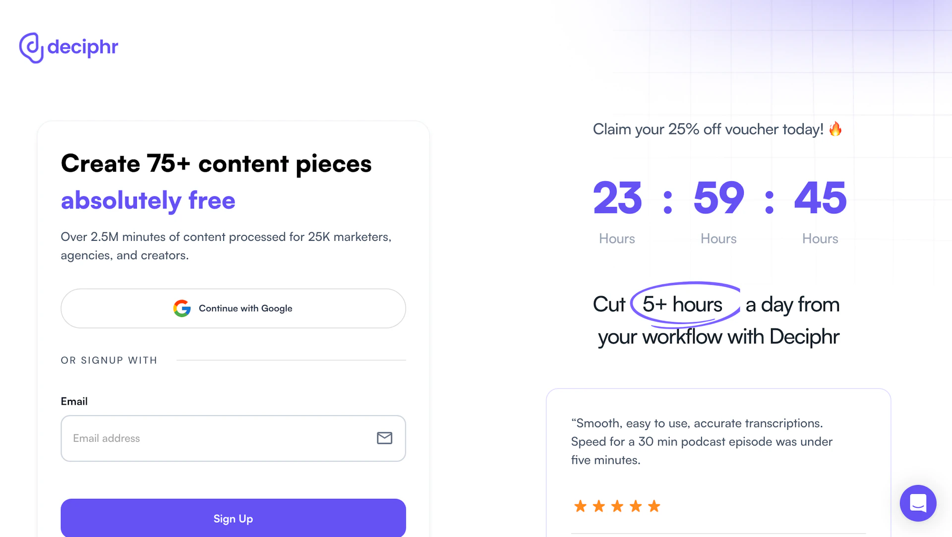 Deciphr - AI Tool Features, UI & Interface Overview