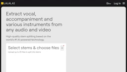 Lalal AI - AI Tool Profile and Logo Preview