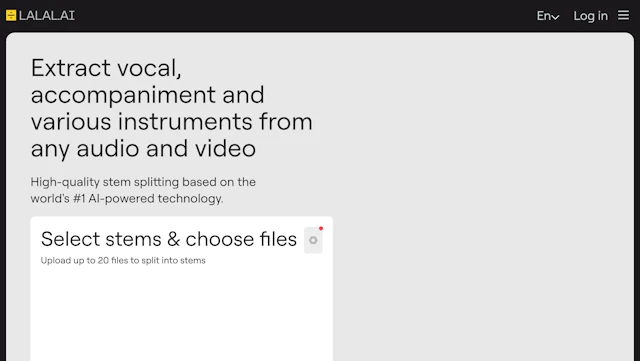 Lalal AI - AI Tool Logo & Interface