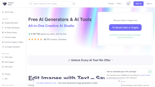 Neural Love - AI Tool Logo & Interface