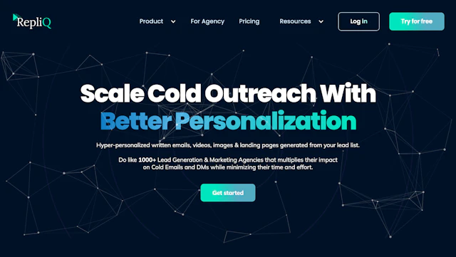 RepliQ - AI Tool Logo & Interface