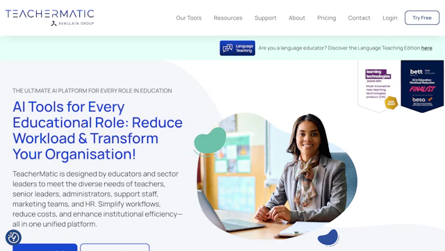 TeacherMatic - AI Tool Logo & Interface