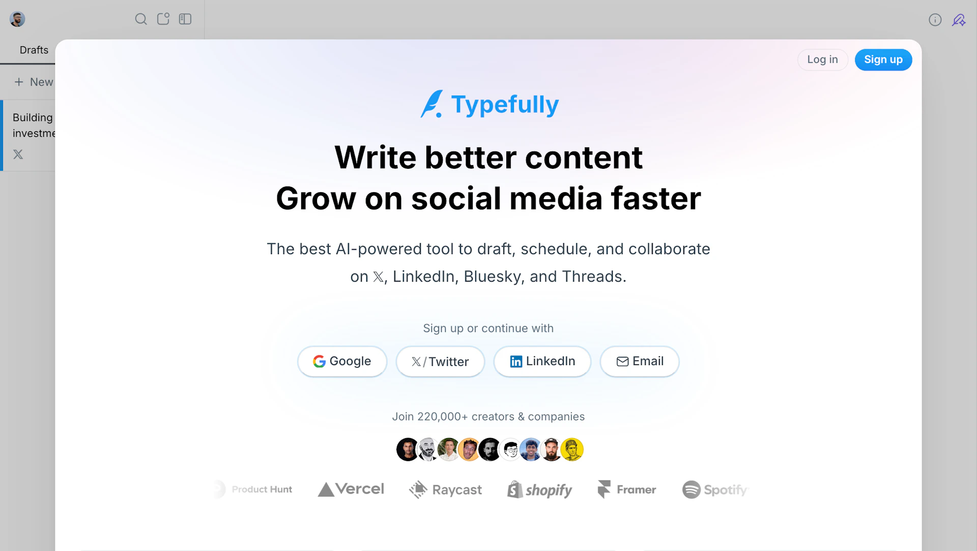Typefully - AI Tool Features, UI & Interface Overview