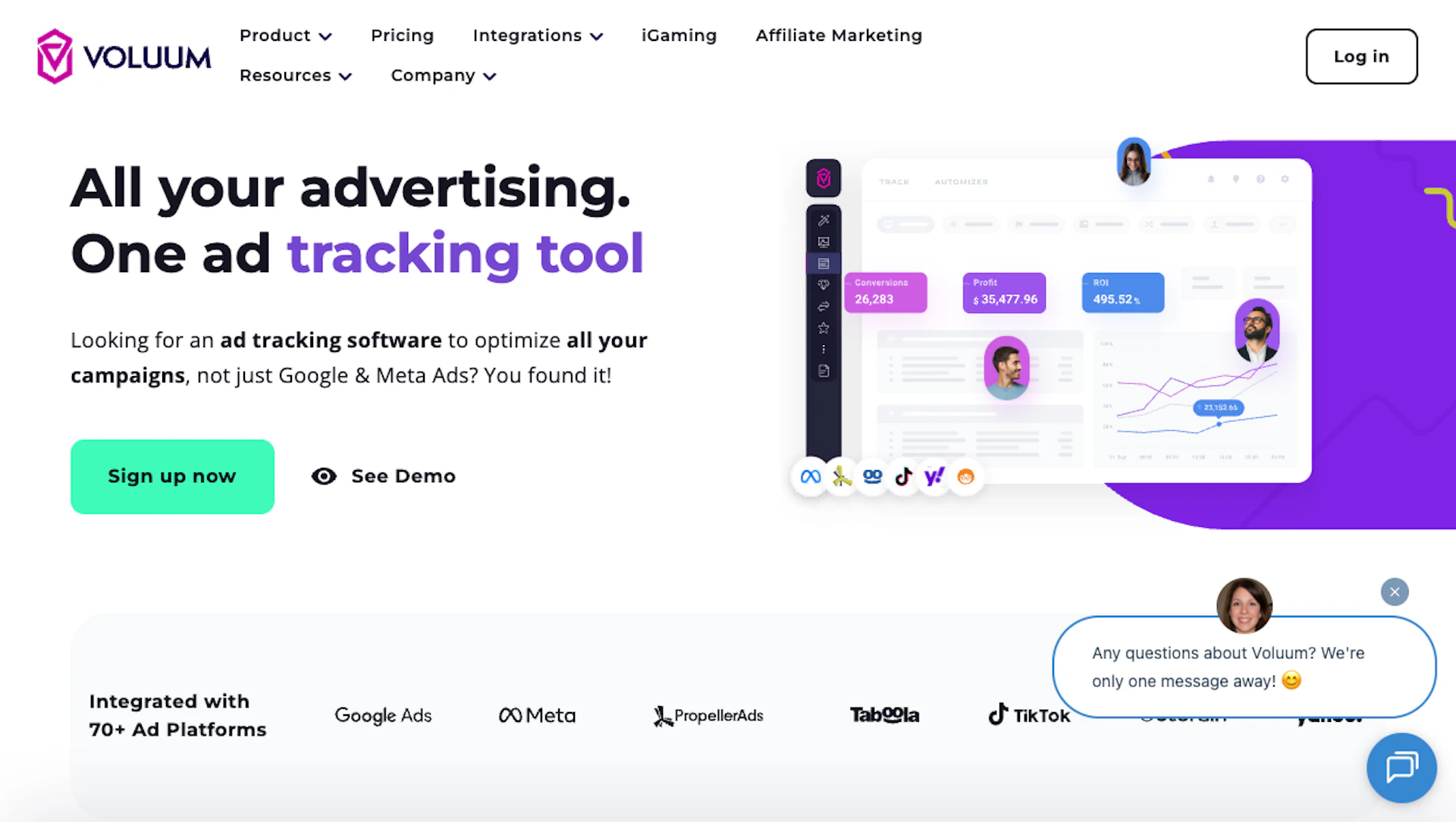 Voluum - AI Tool Logo & Interface Preview