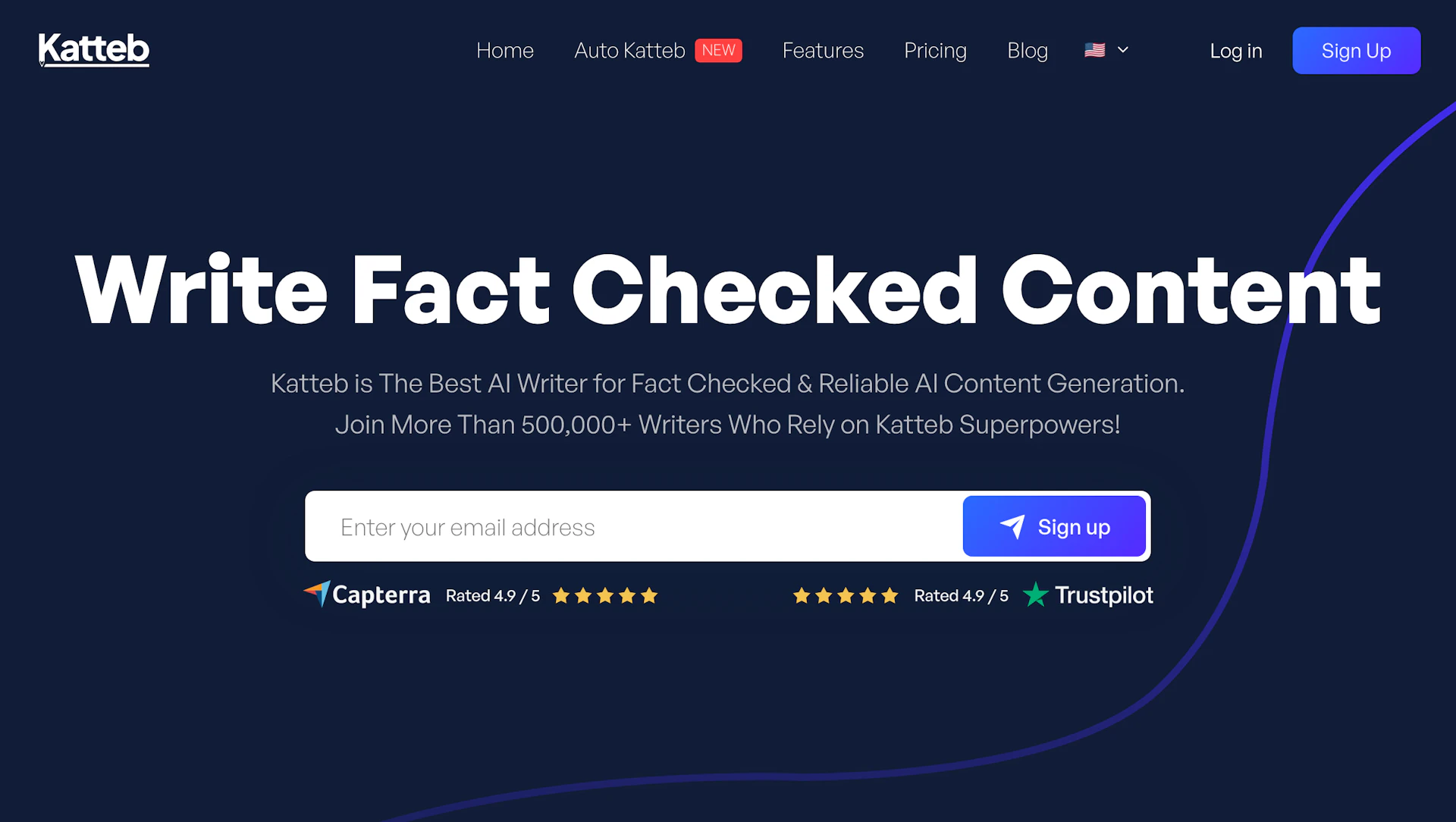 Katteb - AI Tool Logo & Interface Preview