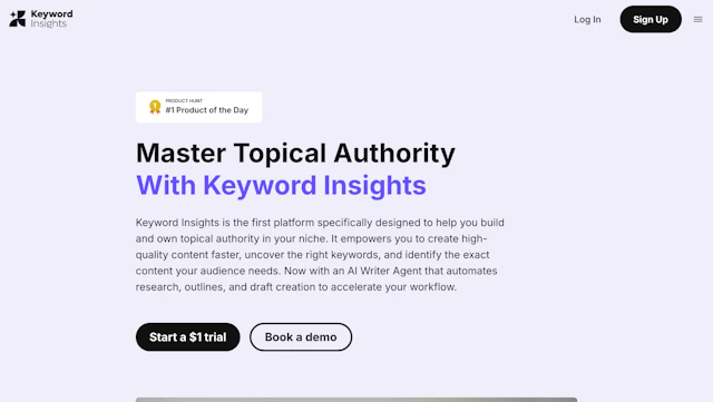 Keyword Insights - AI Tool Logo & Interface