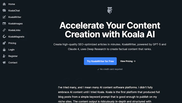 Koala AI - AI Tool Logo & Interface