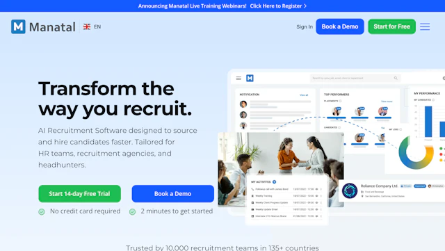 Manatal - AI Tool Logo & Interface
