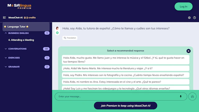 MosaChat - AI Tool Logo & Interface