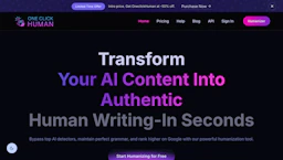 One Click Human - AI Tool Profile and Logo Preview