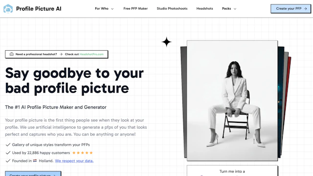 Profile Picture AI - AI Tool Logo & Interface