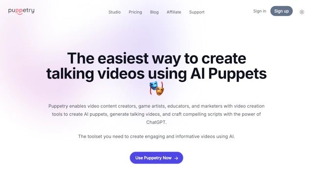 Puppetry - AI Tool Logo & Interface