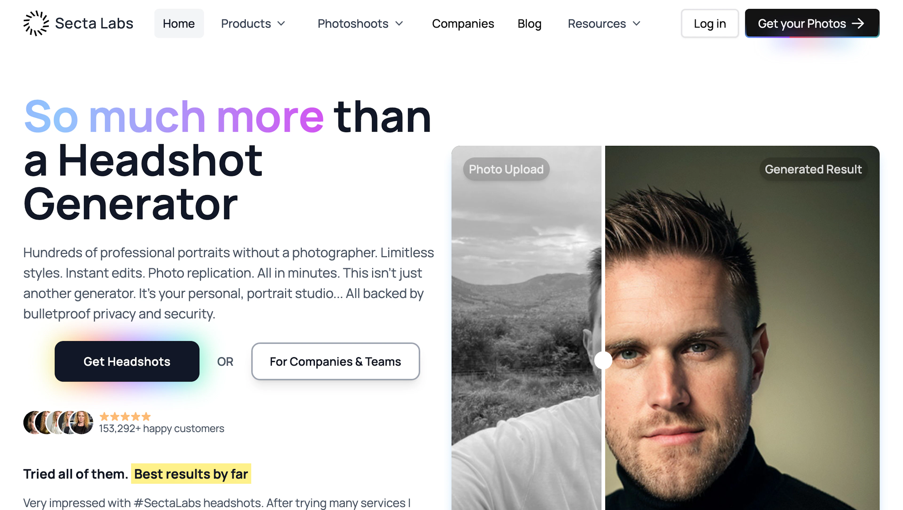 Secta Labs - AI Tool Features, UI & Interface Overview