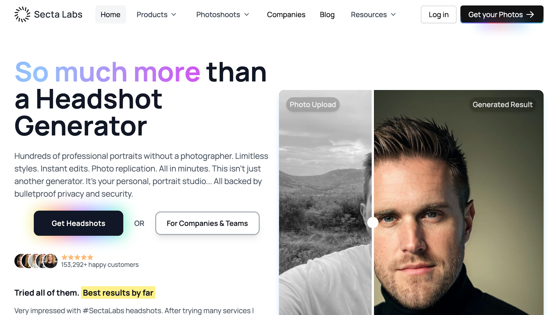 Secta Labs - AI Tool Features, UI & Interface Overview
