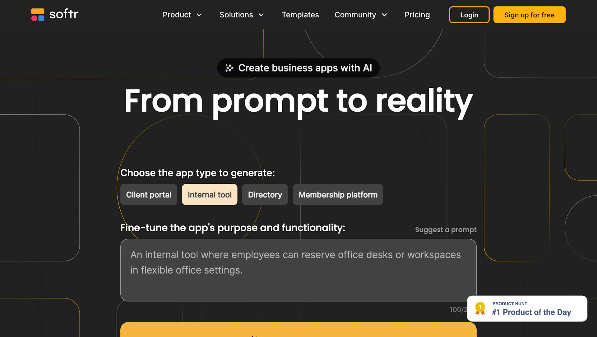 Softr AI - AI Tool Features, UI & Interface Overview