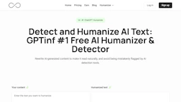 GPTinf - AI Tool Profile and Logo Preview