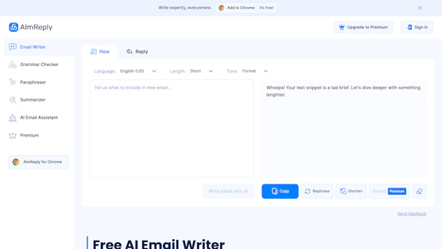 AimReply - AI Tool Logo & Interface