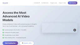 Aura AI - AI Tool Profile and Logo Preview