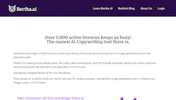 Bertha AI - AI Tool Profile and Logo Preview